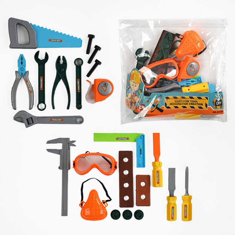 Набір інструментів 2045 А2 (48/2) рулетка, пила, гайковий ключ, у пакеті