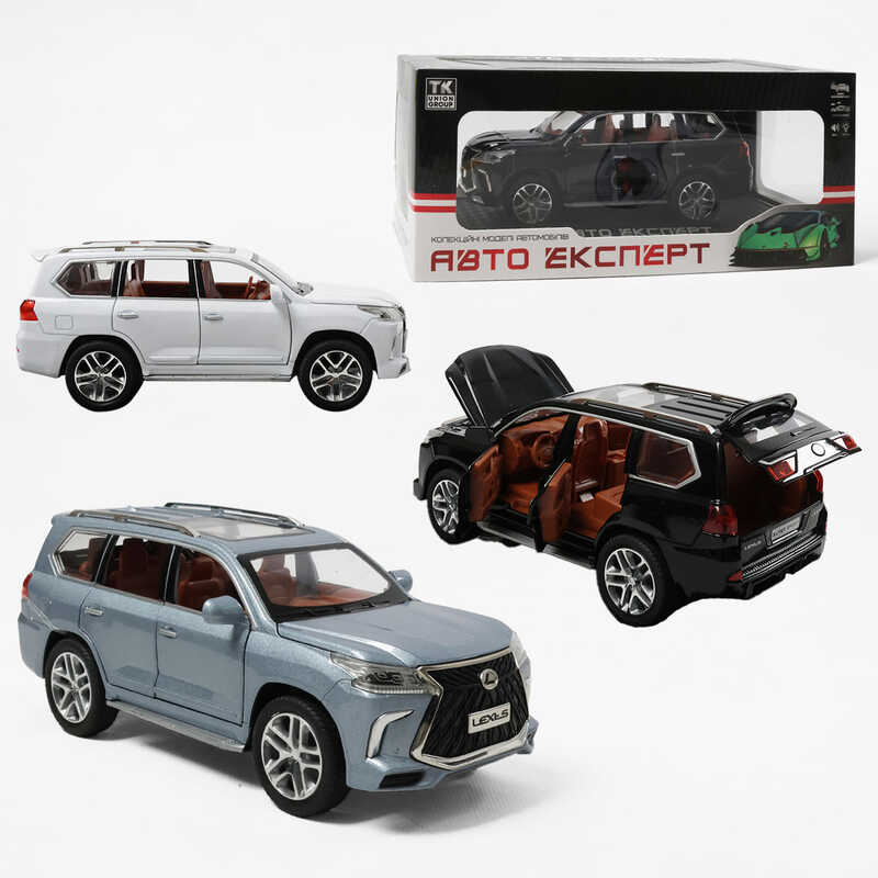 Машинка 1230-02 (24/2) "Авто Експерт", 3 кольори, металопластик, 1:24, звук, світло, інерція, відчиняються двері, у коробці, ВИДАЄТЬСЯ ТІЛЬКИ МІКС ВИД