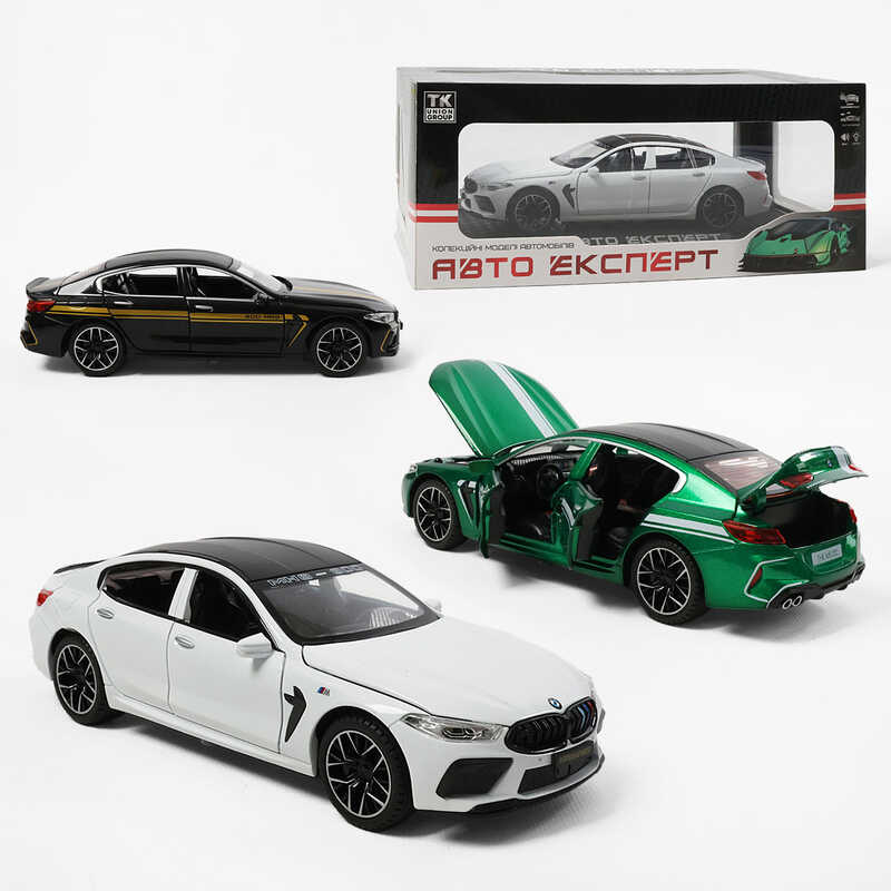 Машинка 1340-03 (24) "Авто Експерт", 3 кольори, металопластик, 1:24, звук, світло, інерція, відчиняються двері, у коробці, ВИДАЄТЬСЯ ТІЛЬКИ МІКС ВИДІВ