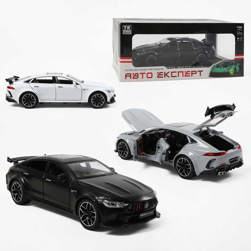 Машинка 1206-15 (24/2) "Авто Експерт", 3 кольори, металопластик, 1:24, звук, світло, інерція, відчиняються двері, у коробці, ВИДАЄТЬСЯ МІКС ВИДІВ