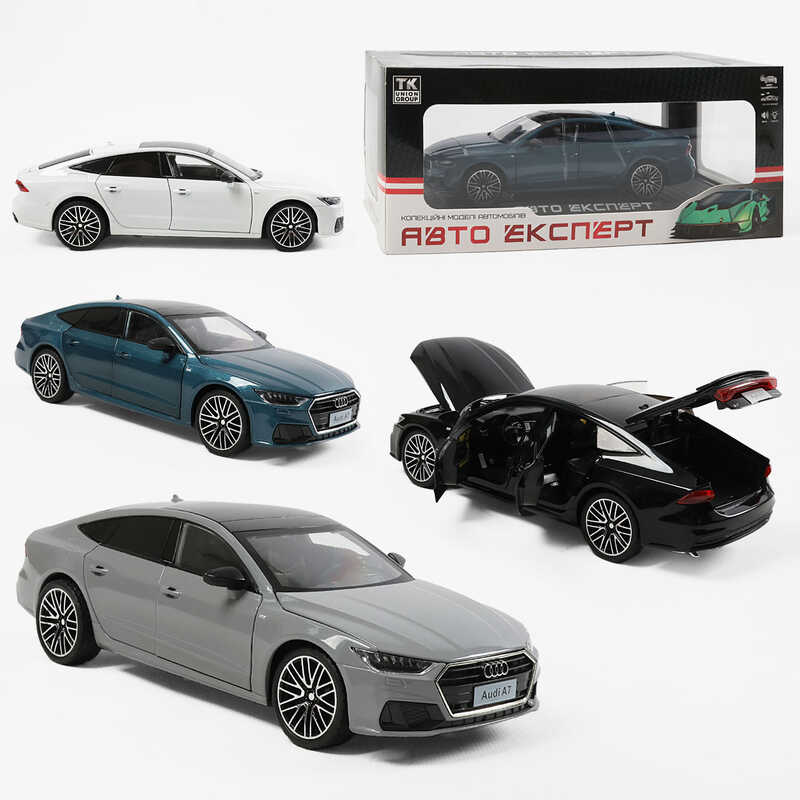 Машинка 1904-17 (24/2) "Авто Експерт", 4 кольори, металопластик, 1:24, звук, світло, інерція, відчиняються двері, у коробці, ВИДАЄТЬСЯ ТІЛЬКИ МІКС ВИД