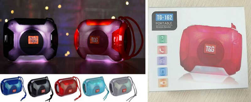 Колонка С 72344 (80) Bluetooth, Type-C, USB роз’єм, слот для TF-картки, вбудований акулятор, підсвічування, в коробці, ВИДАЄТЬСЯ ТІЛЬКИ МІКС ВИДІВ