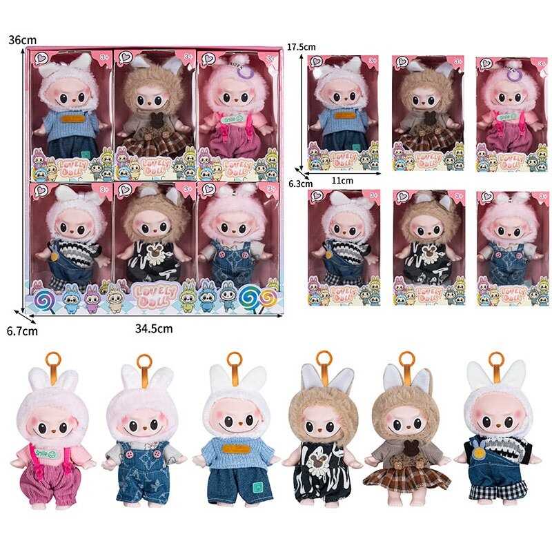 Набір героїв JZ 774 A9 (40/2) ЦІНА ЗА 6 ШТУК, висота 14 см, брелки, рухливі кінцівки та голова, знімний одяг, карабін, в коробці