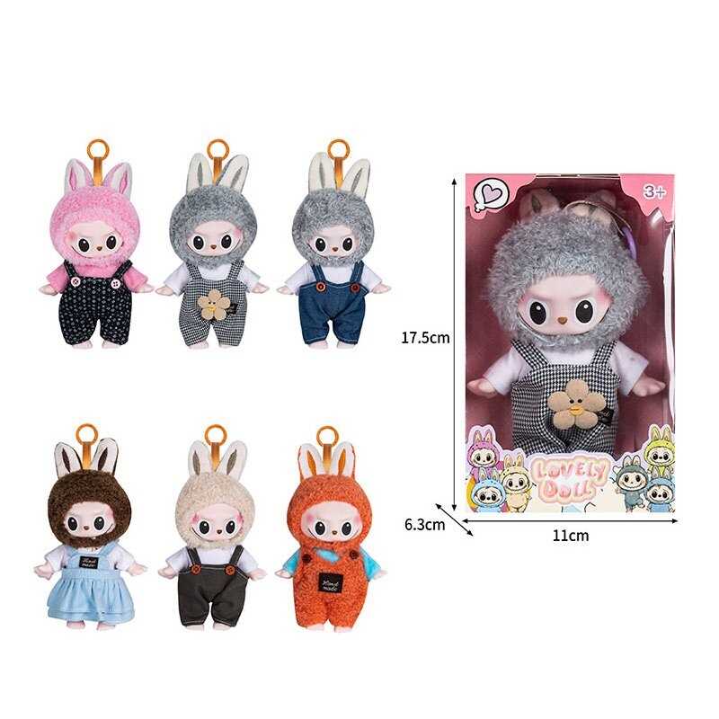 М`яка іграшка-брелок JZ 774 C11 (240/2) герой, р. 10х3.5х13.5 см, гума, знімний одяг, рухомі кінцівки, текстильна стрічка, карабін, в коробці, МІКС