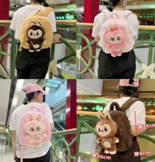 Рюкзак M 18939 (100)  герой, розмір 26х8х35 см, 1 відділення, блискавка, хутро,петля, регульовані лямки, синтепон, рух. ел., в пакеті, МІКС