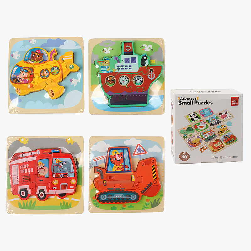 Пазли-вкладиші C 74360 (36) дерев’яні, 4 пазли, в коробці