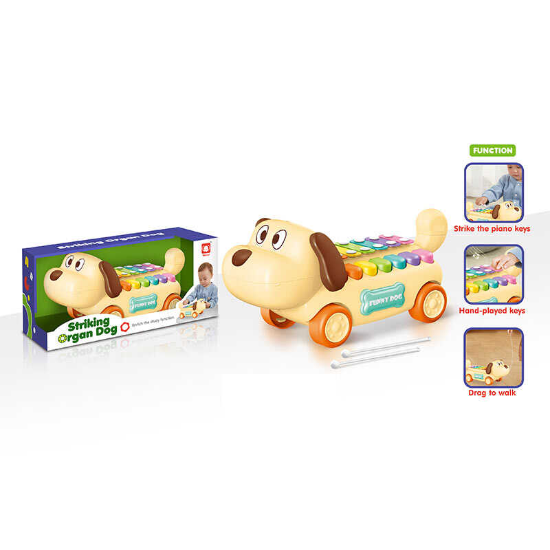 Музична каталка 858 (36) ксилофон, клавіші, паличка, в коробці