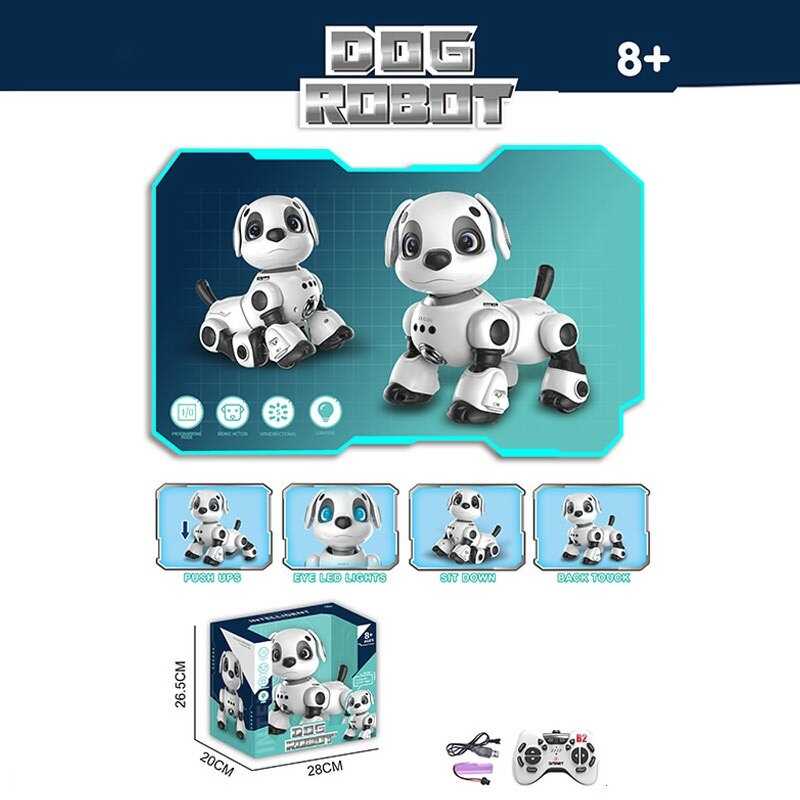 Собачка на радіокеруванні 688 A 10 (18) акум. 3.7 V, пульт 2.4 GHz, виконує команди, світло, сенсорна ділянка, танцює, історії англ. мовою, в коробці