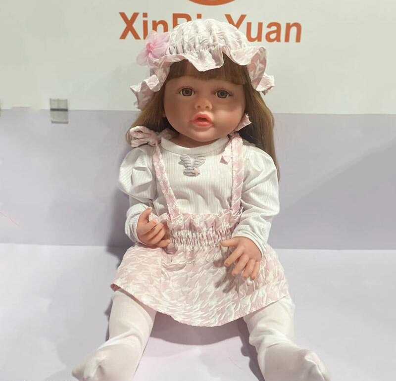 Лялька XBY 5540 (12) висота 52 см, гумова, пляшечка, памперс, соска, шапочка, шкарпетки, в коробці