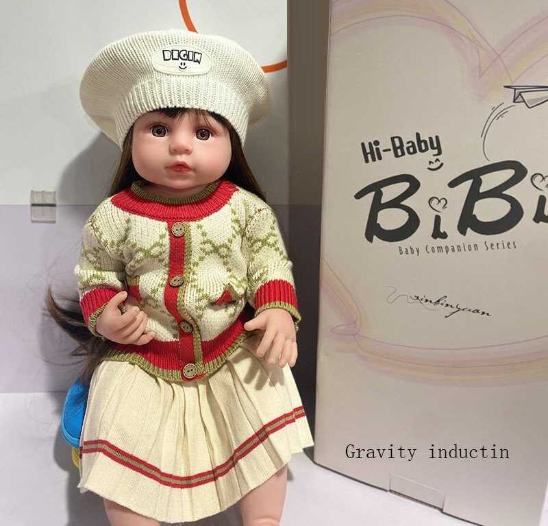 Лялька XBY 6613 (12) звуки, висота 52 см, гумова, пляшечка, памперс, соска, шапочка, шкарпетки, в коробці