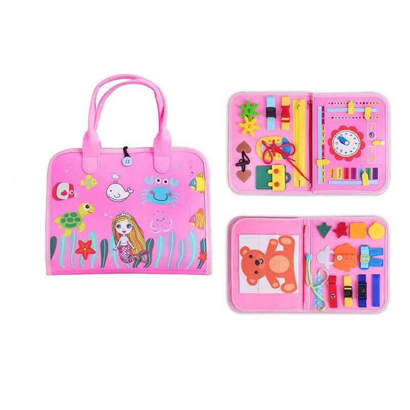 Логічна папка 25014 (50) фетр, цифри, англійський алфавіт, геометричні фігури, дні тижня, годинник, ремінці, рухомі шестерні, шнурівка, в коробці