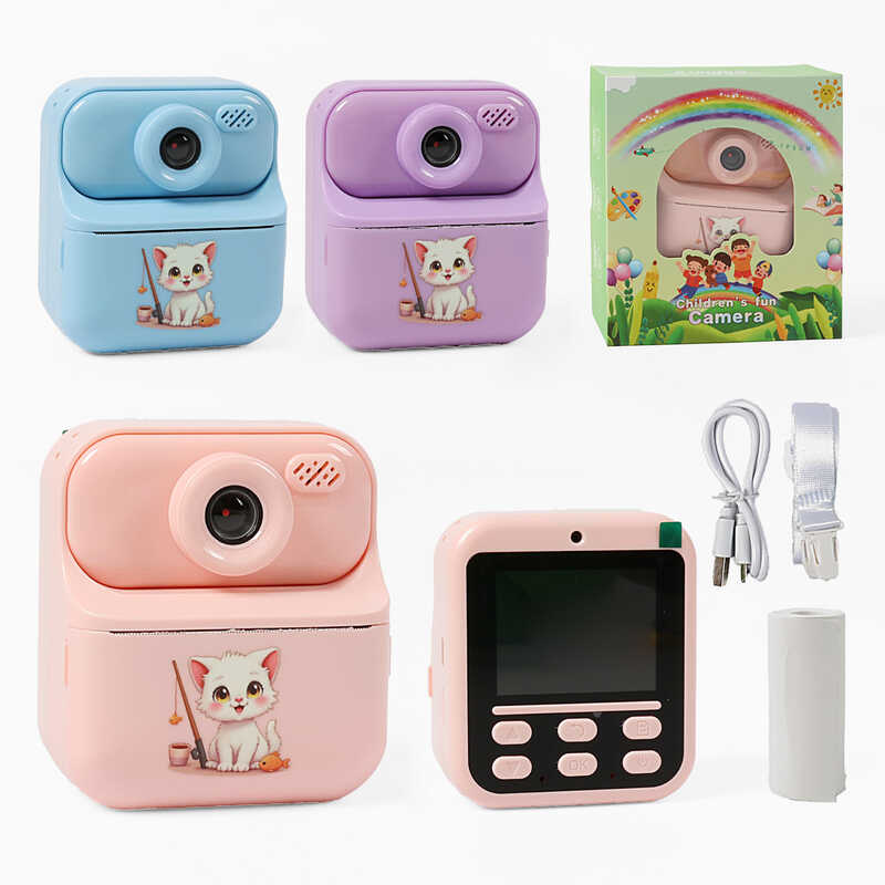 Фотоапарат-принтер C 75064 (50) кабель type-C, роз’єм для SD карти, фото, відео, ігри, фронтальна камера, термопапір, в коробці, ВИДАЄТЬСЯ ТІЛЬКИ МІКС