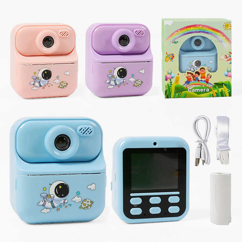 Фотоапарат-принтер C 75066 (50) кабель type-C, роз’єм для SD карти, фото, відео, ігри, фронтальна камера, термопапір, в коробці, ВИДАЄТЬСЯ ТІЛЬКИ МІКС