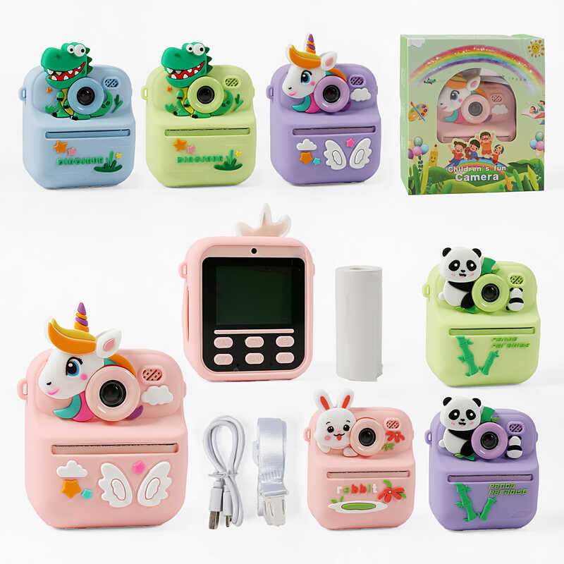 Фотоапарат-принтер C 75070 (50) кабель type-C, роз’єм для SD карти, фото, відео, ігри, фронтальна камера, термопапір, в коробці, ВИДАЄТЬСЯ ТІЛЬКИ МІКС