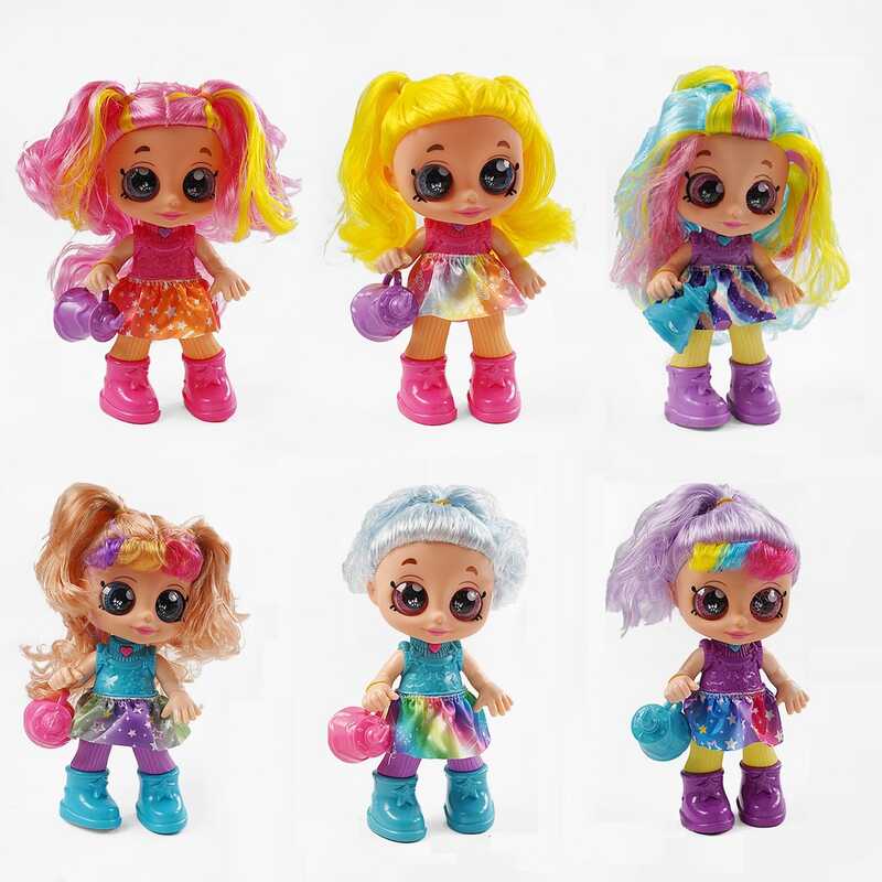 Лялька 212 B (120/2) 6 видів, висота 22см, весела пісенька, підсвічування, гумова голова, знімний одяг, рухливі кінцівки, у пакеті, ВИДАЄТЬСЯ МІКС ВИД