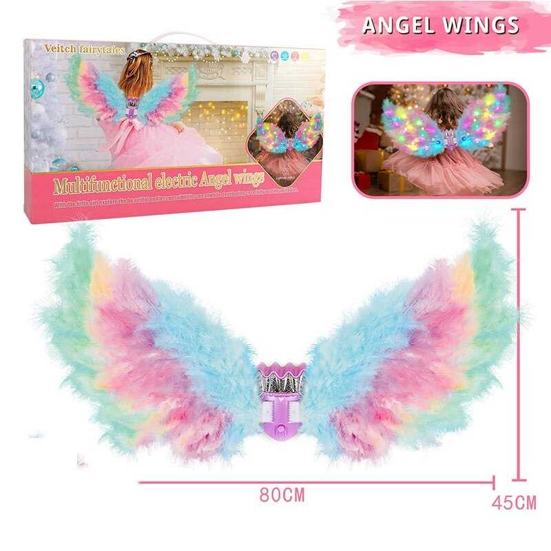 Крила D 2401-1 A (18/2) 80х45 см, підсвічування, рух, мелодія, ремінці для кріплення, режими підсвічування, беззвучний режим, в коробці