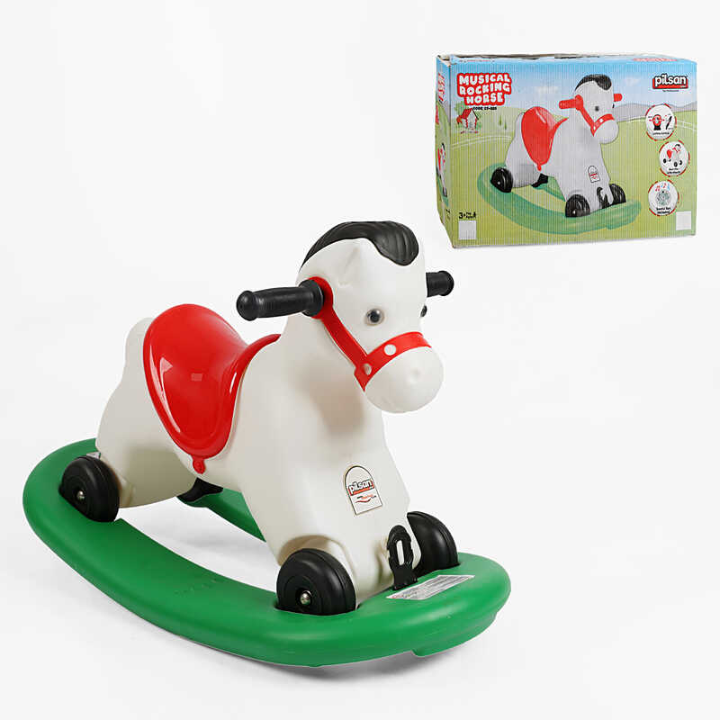 Качалка-каталка 2 в1 "Конячка" Pilsan 07-520 К (1) МУЗИЧНА, розмір 76х34х52 см, максимальне навантаження 50 кг, в коробці