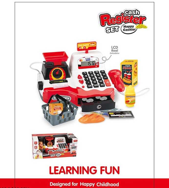Касовий апарат 35535 B (12/2) світло, звук, ваги, мікрофон, калькулятор, в коробці