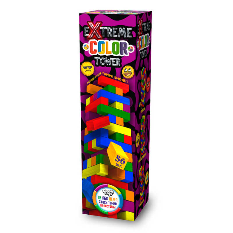 гр Дженга G-ECT-01U "Extreme color tower" (8) "Danko Toys", дерев