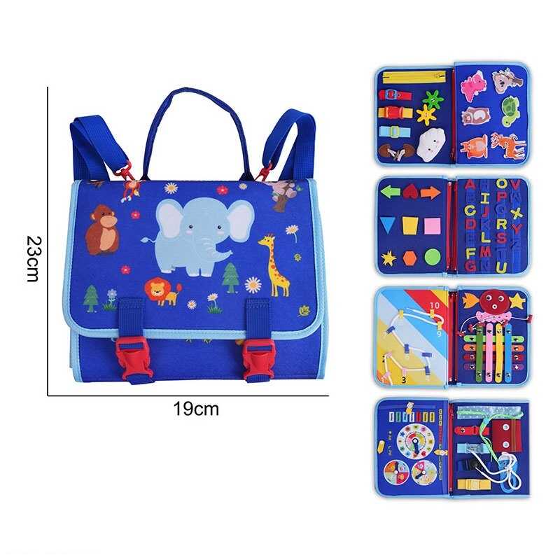 Логічна папка 25030 (35) фетр, циферблат, пискавка, шнурівка, назви місяців, днів, пір року англ., шестерні, ремінці, липучки, в коробці