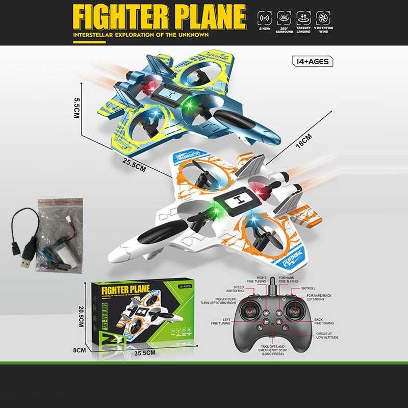 Літак на радіокеруванні 479-3 (36) 2 кольори, пульт 2.4 GHz, підсвічування, USB-кабель, поворот на 360°, акум. 3.7V,запасні лопаті,викрутка, в коробці