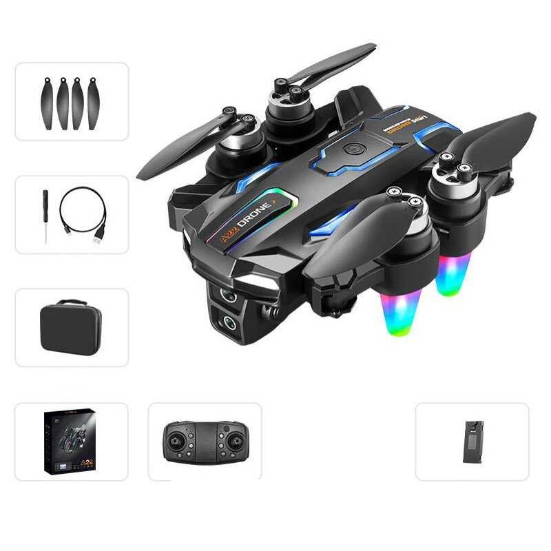 Квадрокоптер на радіокеруванні A 22 (36) акумулятор, USB-кабель, викрутка, пульт, кольорове підсвічування, HD камера, сумка для зберігання, додаток, в коробці