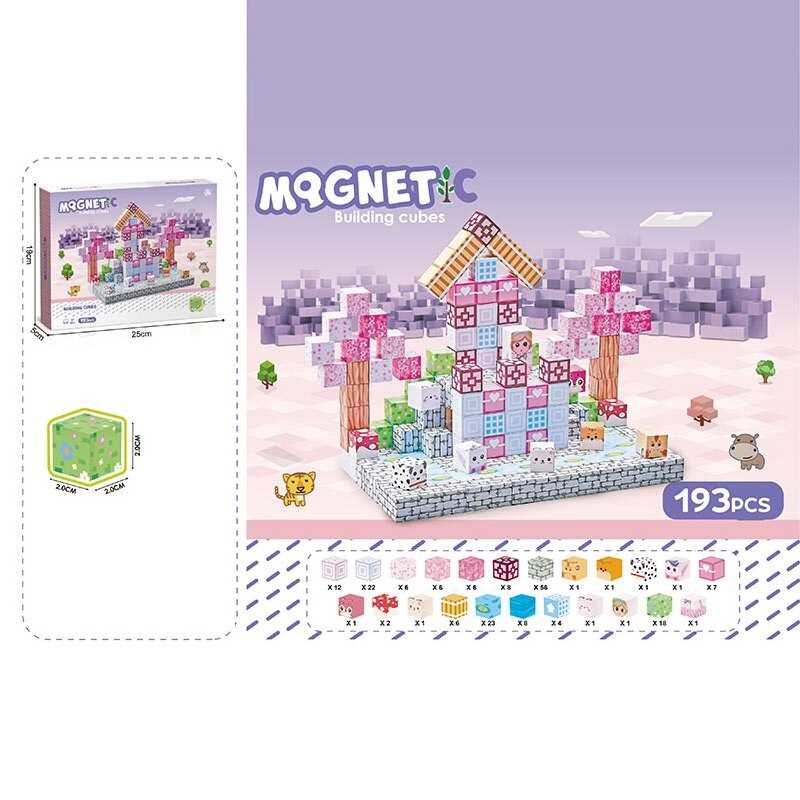 Магнітний конструктор CH 1336 (24) 193 деталі, довжина ребра кубика 2 см, в коробці
