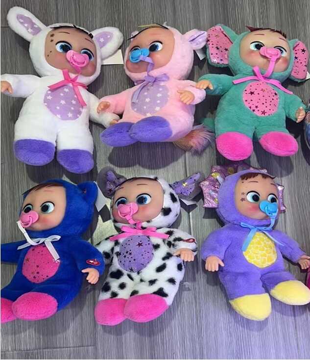 М’яка лялька С 62897 (6) 6 видів, висота 30 см, звукові ефекти, пустушка, у пакеті, ВИДАЄТЬСЯ МІКС 
