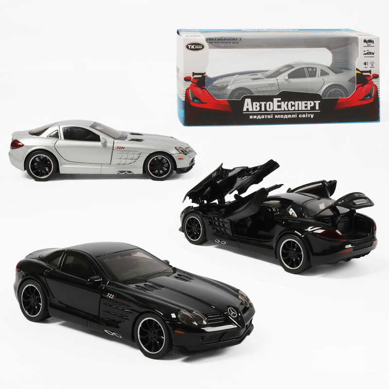 Машинка 11522 (48/2) "Авто Експерт", 2 кольори, металопластик, 1:32, світло, звук, інерція, відчиняються двері, багажник, капот, в коробці