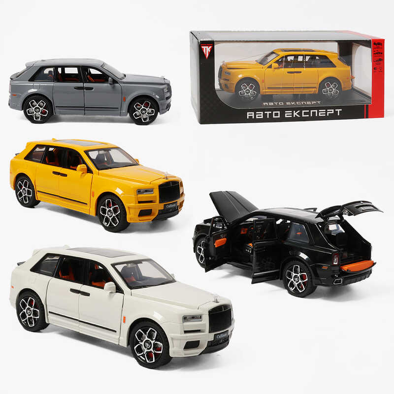 Машинка RS-81720 (24) "Авто Експерт", 4 кольори, металопластик, 1:24, звук, світло, інерція, відчиняються двері, в коробці, МІКС 