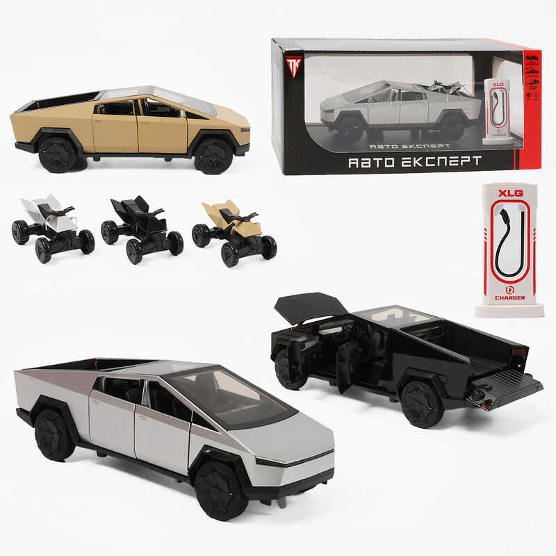 Машинка RS-60272 (24) "Авто Експерт", 3 кольори, електромобіль, скутер, зарядна станція, металопластик, 1:24, звук, світло, інерція, в коробці, МІКС 