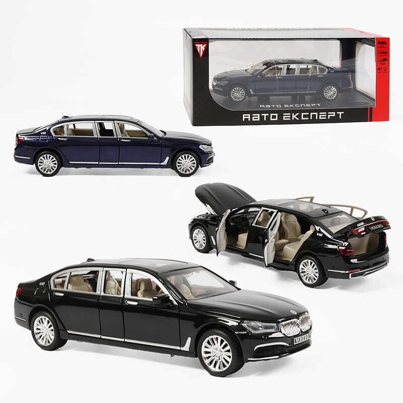 Машинка RS-61337 (24) "Авто Експерт", 2 кольори, металопластик, 1:24, звук, світло, інерція, відчиняються двері, багажник та капот, в коробці