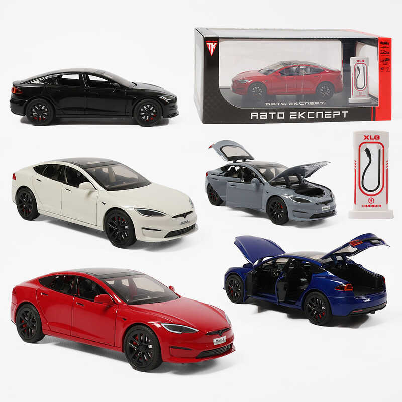 Машинка RS-10282 (24) "Авто Експерт", 5 кольорів, електромобіль, зарядна станція, металопластик, 1:24, звук, світло, інерція, в коробці,МІКС ВИДІВ