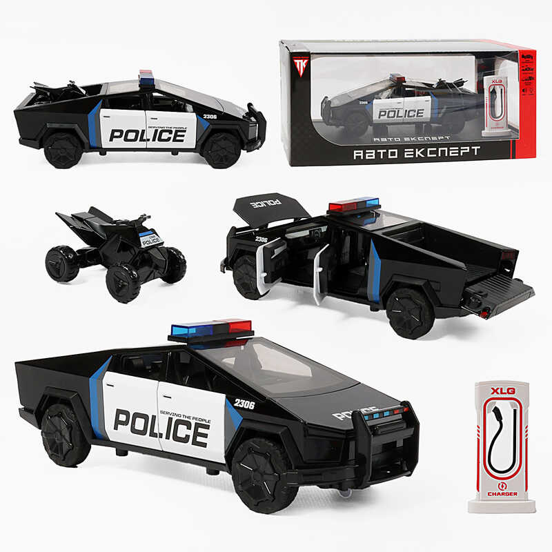 Машинка RS-36124 (24) "Авто Експерт", електромобіль, зарядна станція, металопластик, 1:24, звук, світло, інерція, в коробці