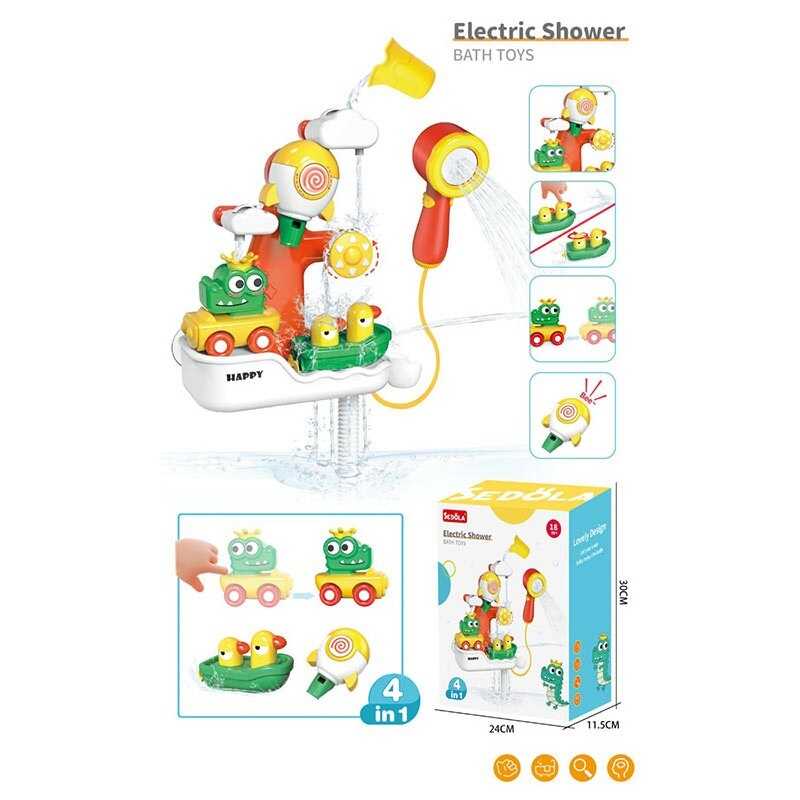Гра для ванни 8366-227 A (24) автоматична подача води, заводний механізм, ракета-свисток, млини, гідроізоляція, на батарейках, присоски, в коробці