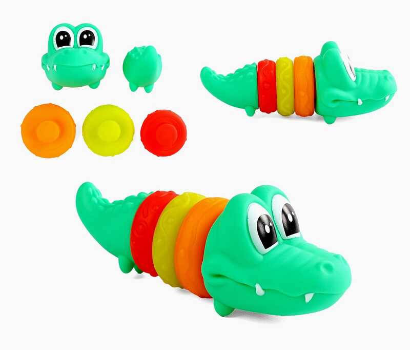 Пірамідка XQ 9934 A (144/2) “Крокодил”, гумова, 5 елементів, в пакеті