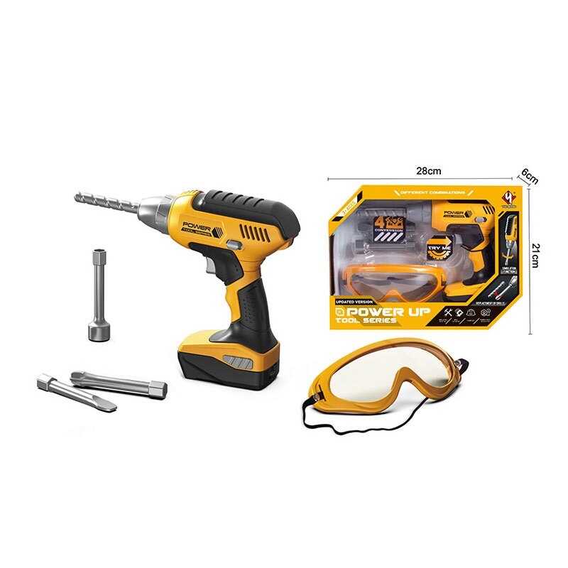 Набір інструментів T 039 (36) дриль, підсвічування, на батарейках, автоматичний принцип роботи, реверс, насадки, маска, в коробці