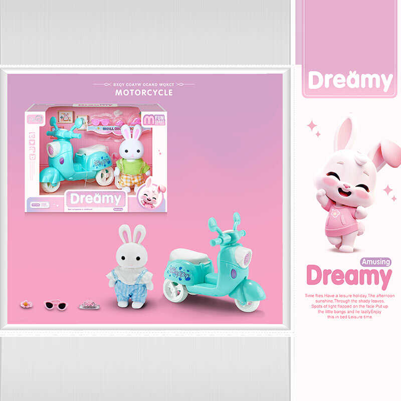 Флоксова фігурка 6621 A-6 (96/2) висота: 9 см, мопед, аксесуари, в коробці