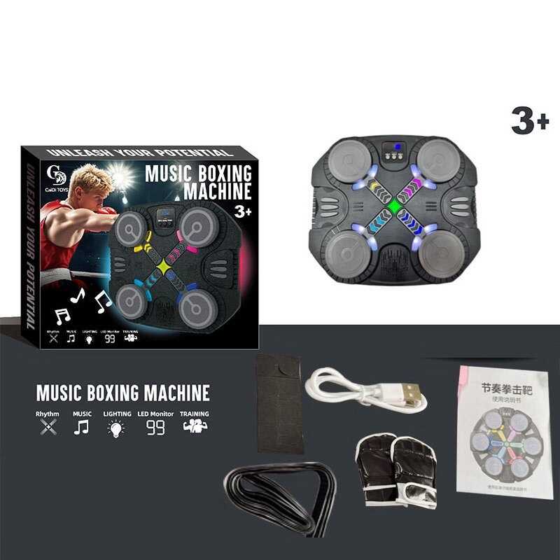 Електронний бокс CD 8819 (24) акумулятор, USB-кабель, музика, регулювання гучності, Bluetooth, рівні складності, на липучках, рукавички, в коробці