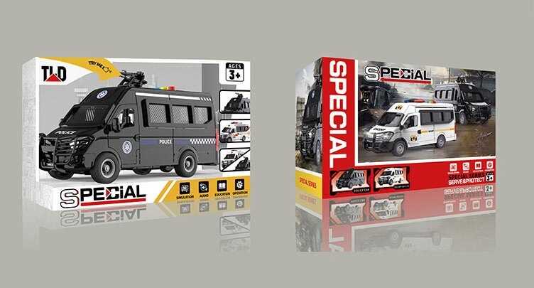 Спецтехніка 608 B (24) підсвічування, звуки, на батарейках, гумові шини, інерція, дверцята відчиняються, в коробці