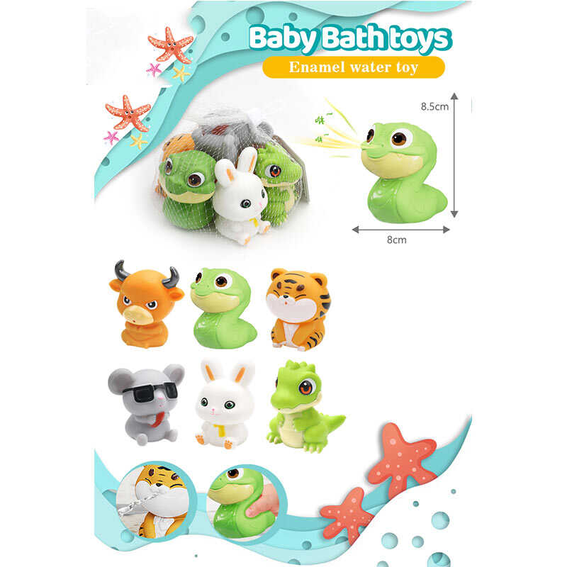 Гра для ванни P 599-101 (60) “Тваринки”, 6 штук, гума, в сітці