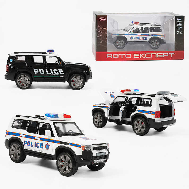 Джип RS-40895 (36/2) "Авто Експерт", "Поліція", металопластик, масштаб 1:22, світло, звук, інерція, відчиняються двері, багажник та капот,в коробці