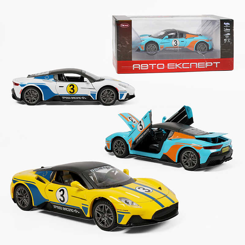 Машинка TX-96680 (48/2) "Авто Експерт",3 кольори,металопластик,1:22, світло,звук,інерція,відчиняються двері, багажник та капот, в коробці, МІКС ВИДІВ