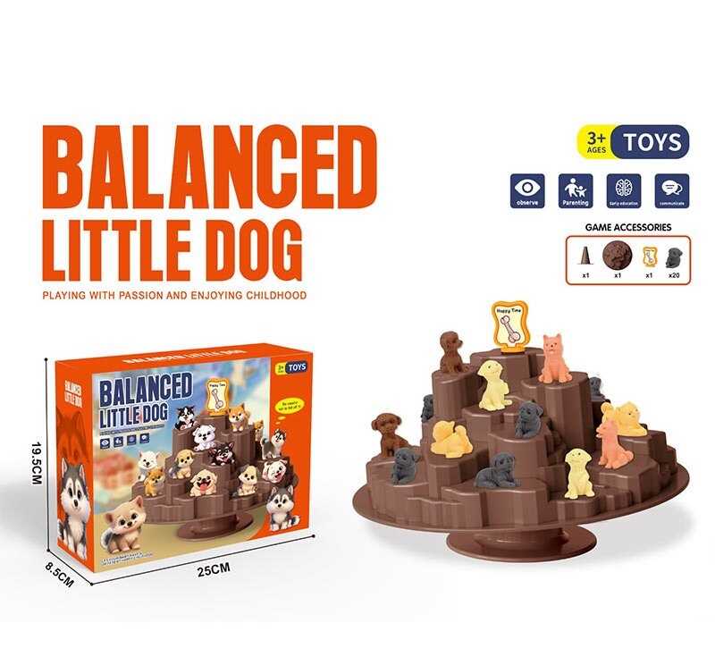 Гра-балансир 113 (36/2) “Песики”, 20 фігурок, платформа, в коробці