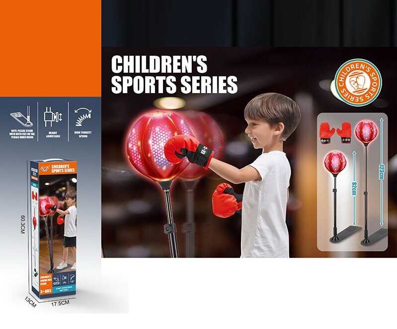 Боксерський набір 777-779 AD (9) підсвічування, максимальна висота - 123 см, рукавички, насос, в коробці