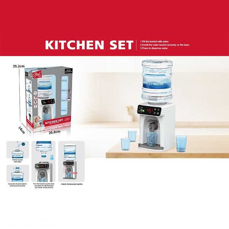 Кулер F 2331 (18) на батарейках, підсвічування, звук, механічна подача води, стаканчики, в коробці