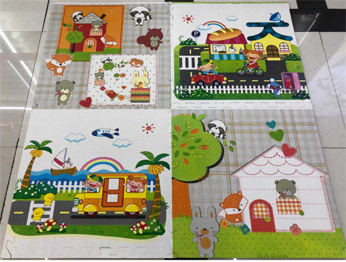 Килимок-пазл C 73901 (12) 4 елементи, 1 елемент 60х60 см, у плівці