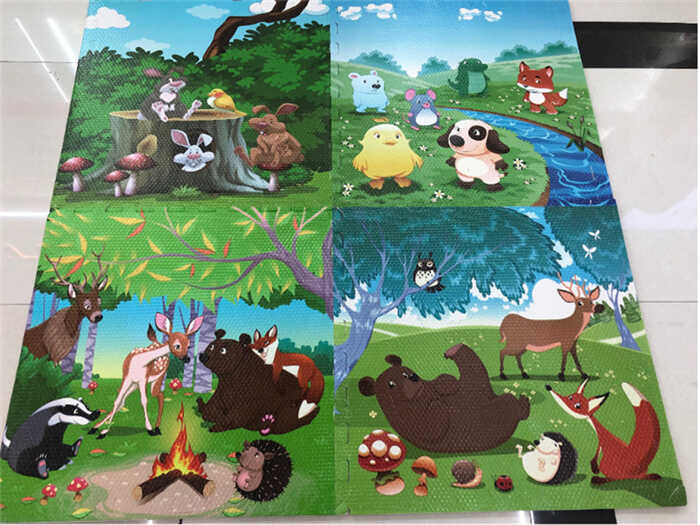 Килимок-пазл C 73902 (12) 4 елементи, 1 елемент 60х60 см, у плівці