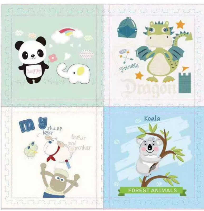 Килимок-пазл C 73913 (12) 4 елементи, 1 елемент 60х60 см, у плівці