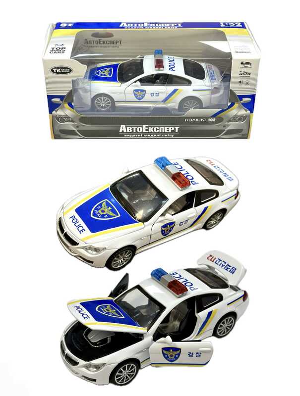 Машинка металопластик ТК 7777 (96/2) "Авто Експерт" 1:32, НАПИСИ АНГЛ. ТА КИТАЙ. МОВАМИ, світло, звук, інерція, відчиняються двері, багажник, капот